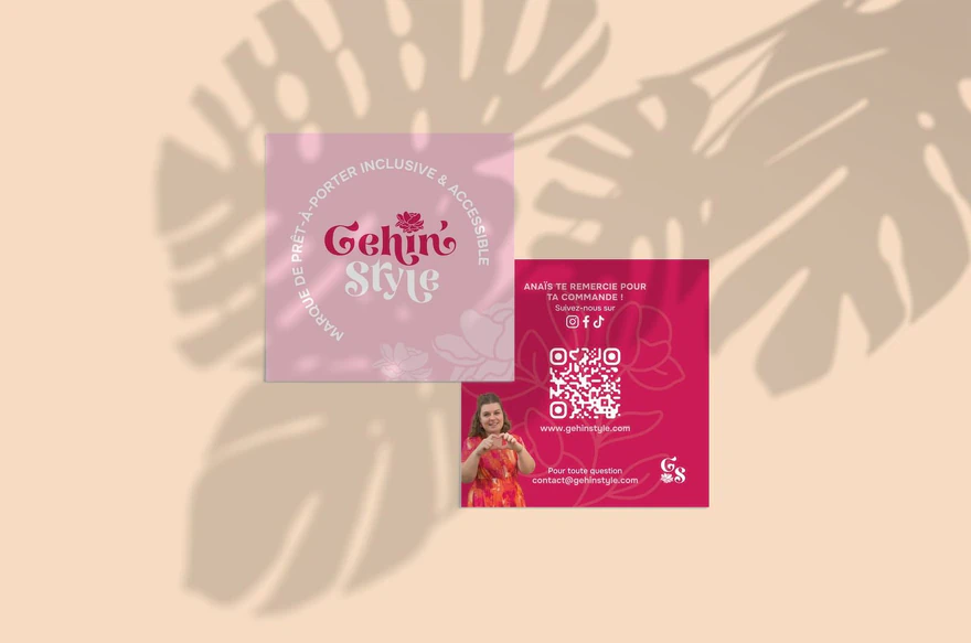 Gehin'Style — Supports promotionnels roses