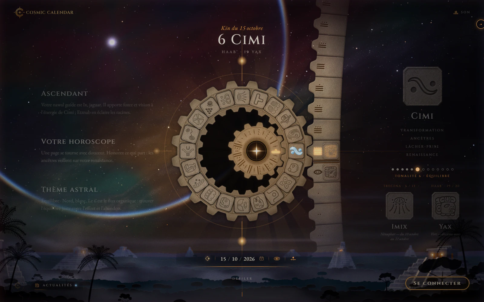 L’onde lumineuse de la supernova autour de la roue du calendrier