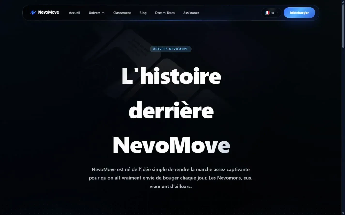 Origine du projet et histoire de l’univers NevoMove