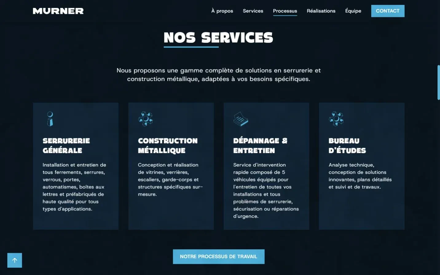 Services : serrurerie, construction métallique, dépannage et bureau d’études