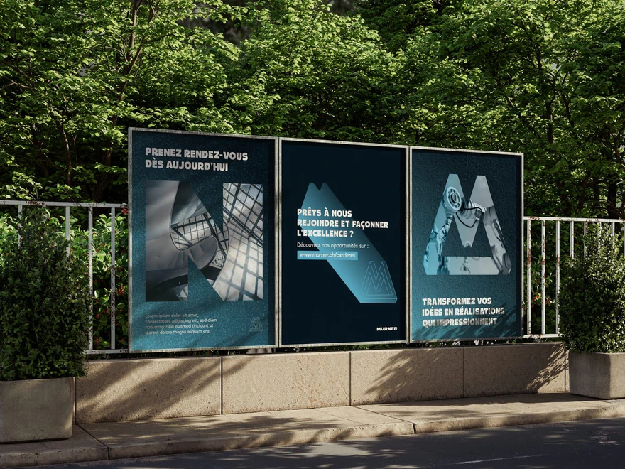 Murner — Trois affiches extérieures pour la métallurgie