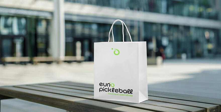 Euro Pickleball — Sac boutique blanc avec logo