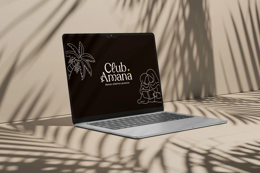 Club Amana — Logo et illustration sur ordinateur, sans site