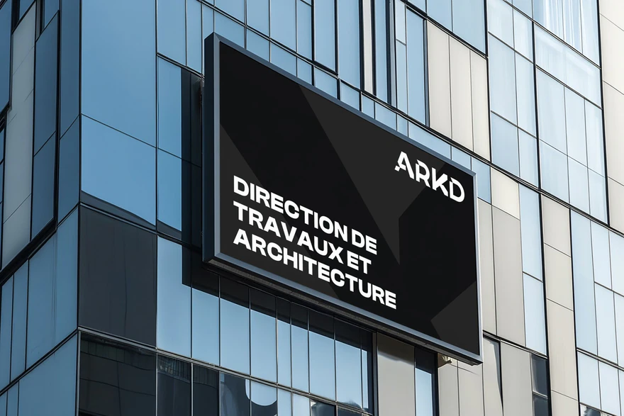 ARKD — Panneau noir direction travaux et architecture