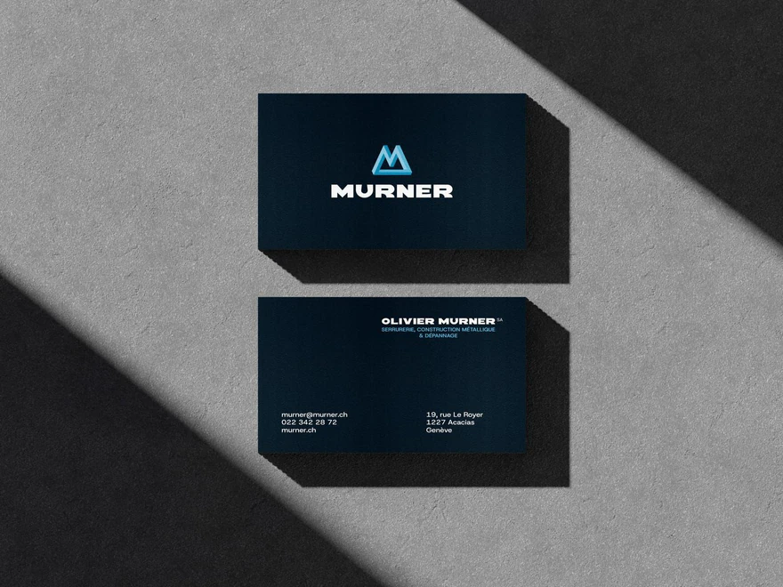 Murner — Cartes de visite bleu nuit