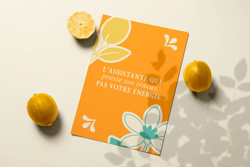 Lemon Tree — Flyer orange et illustrations citron