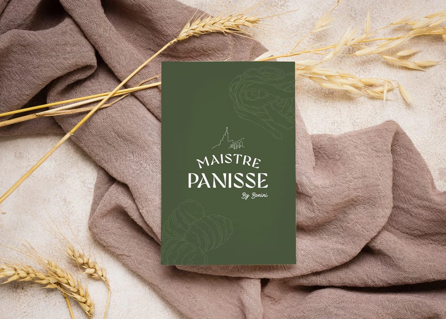 Maistre Panisse — Livret vert olive sur textile