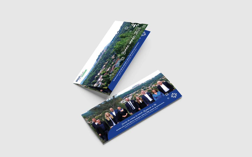 Carte de vœux de la campagne municipale de Mathieu Morateur