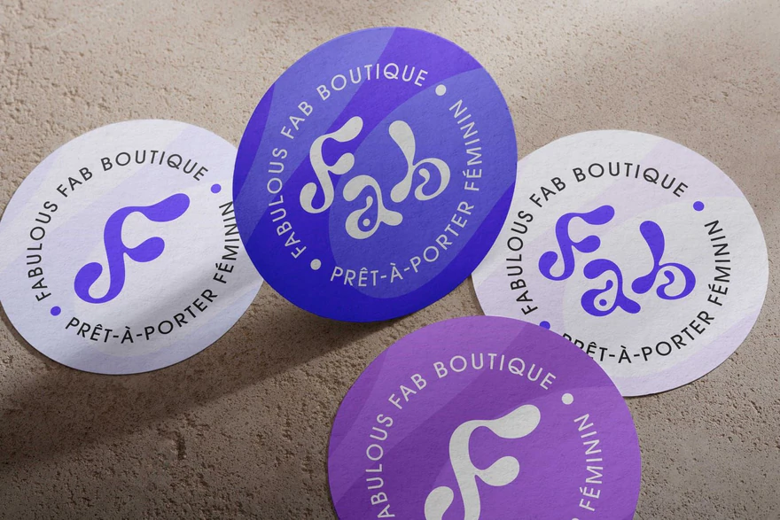 Fabulous Fab Boutique — Stickers ronds lilas et violets