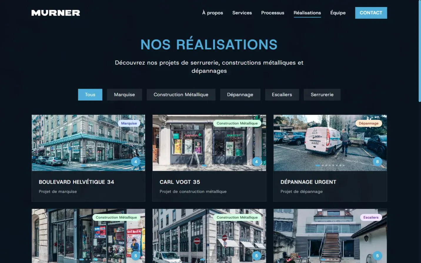 Galerie des réalisations et catégories de projets métalliques