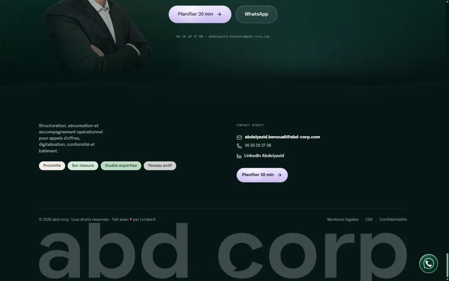 Pied de page ABD Corp