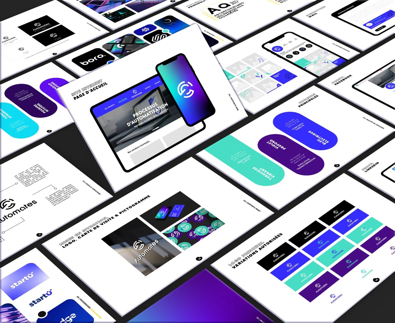 Automates — Planche complète de charte graphique digitale