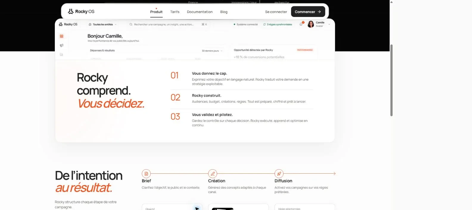 Workflow de campagne et décisions conservées dans une interface commune