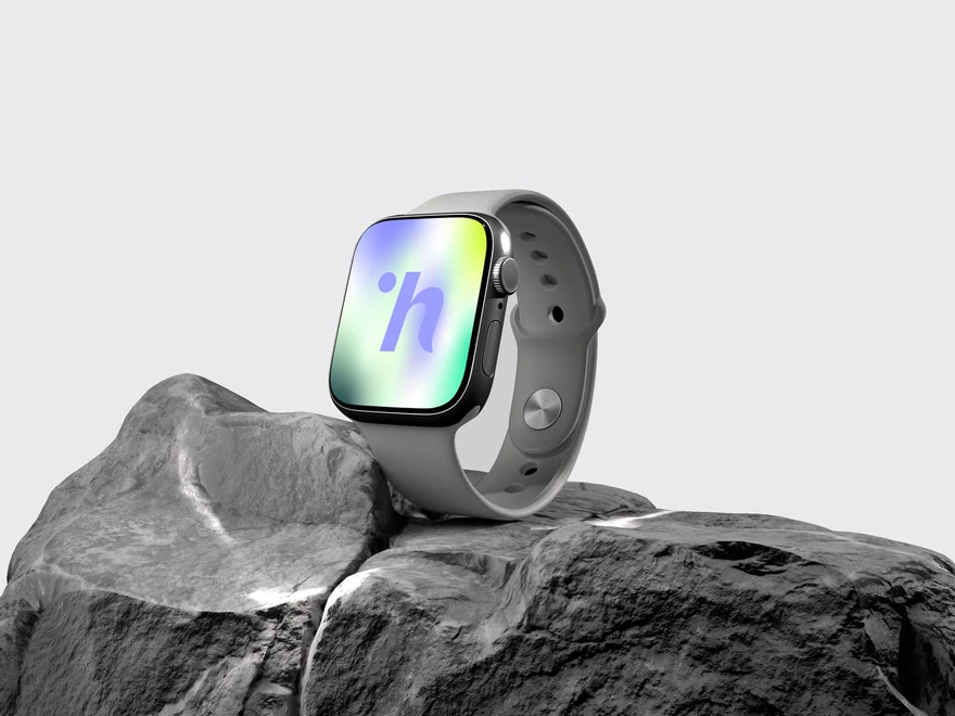 Citihub — Monogramme dégradé sur montre et pierre