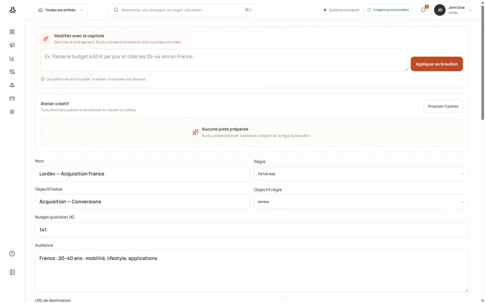Validation finale d’une campagne avant sa mise en ligne