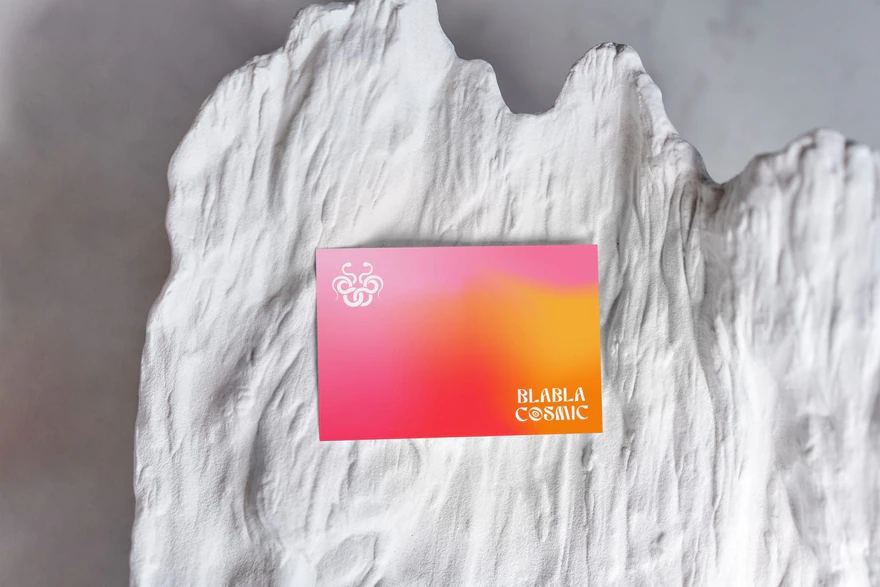 Aurélie Spadola — Carte Blabla Cosmic rose-orange