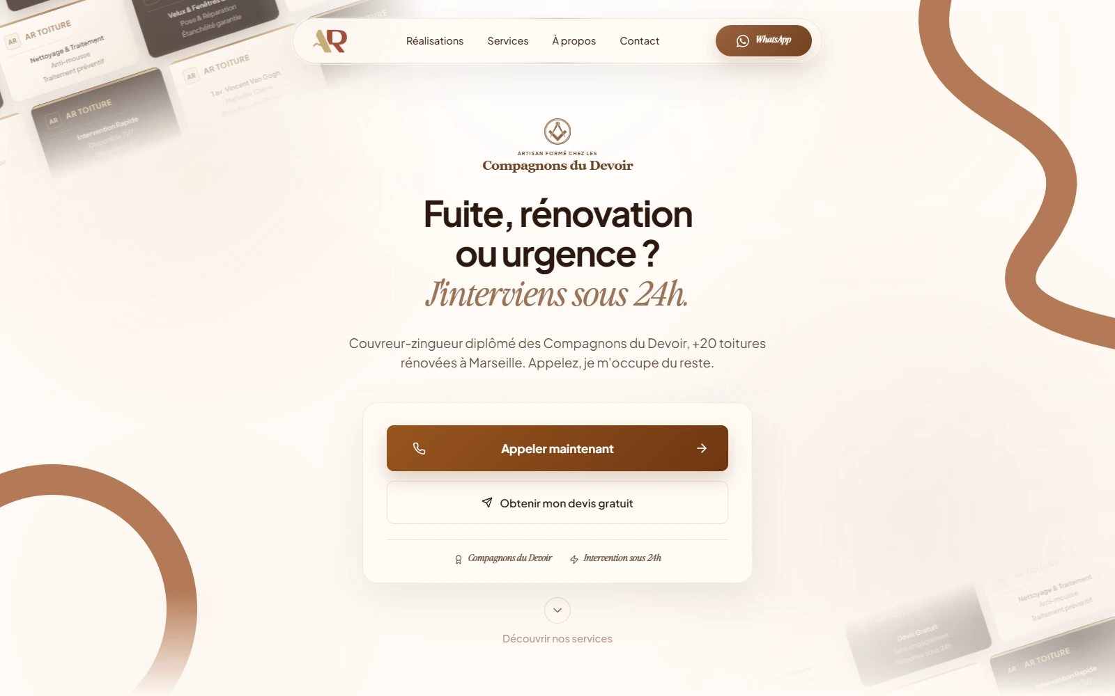 AR Toiture — aperçu du site