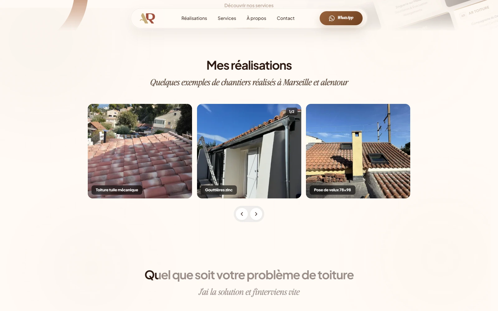 AR Toiture — réalisations