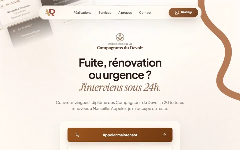 Ar Toiture — visite du site