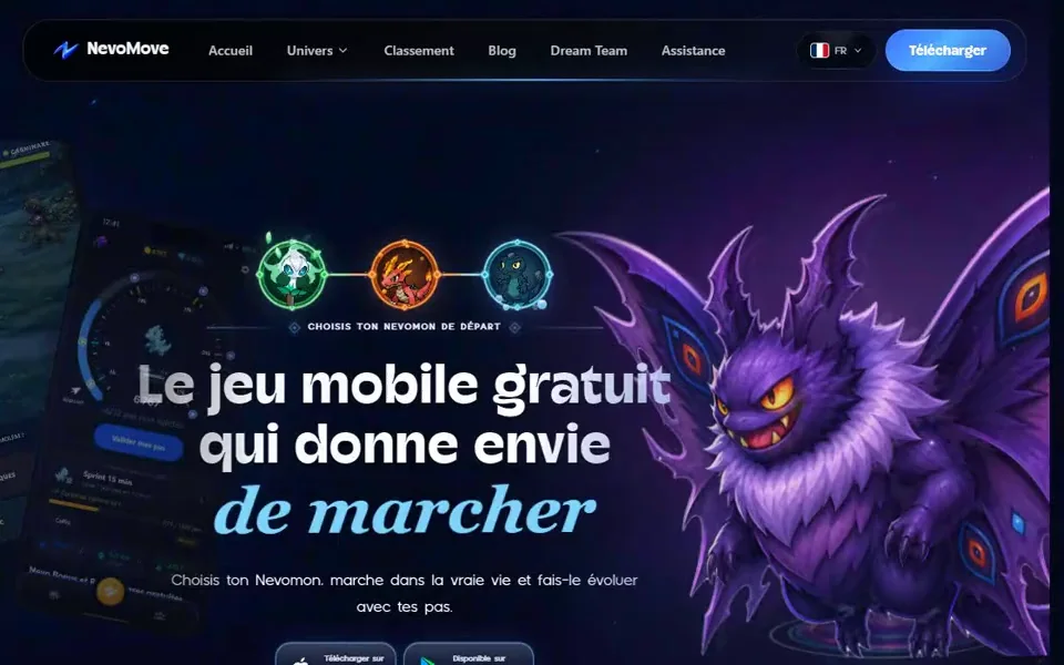 NevoMove — visite du site
